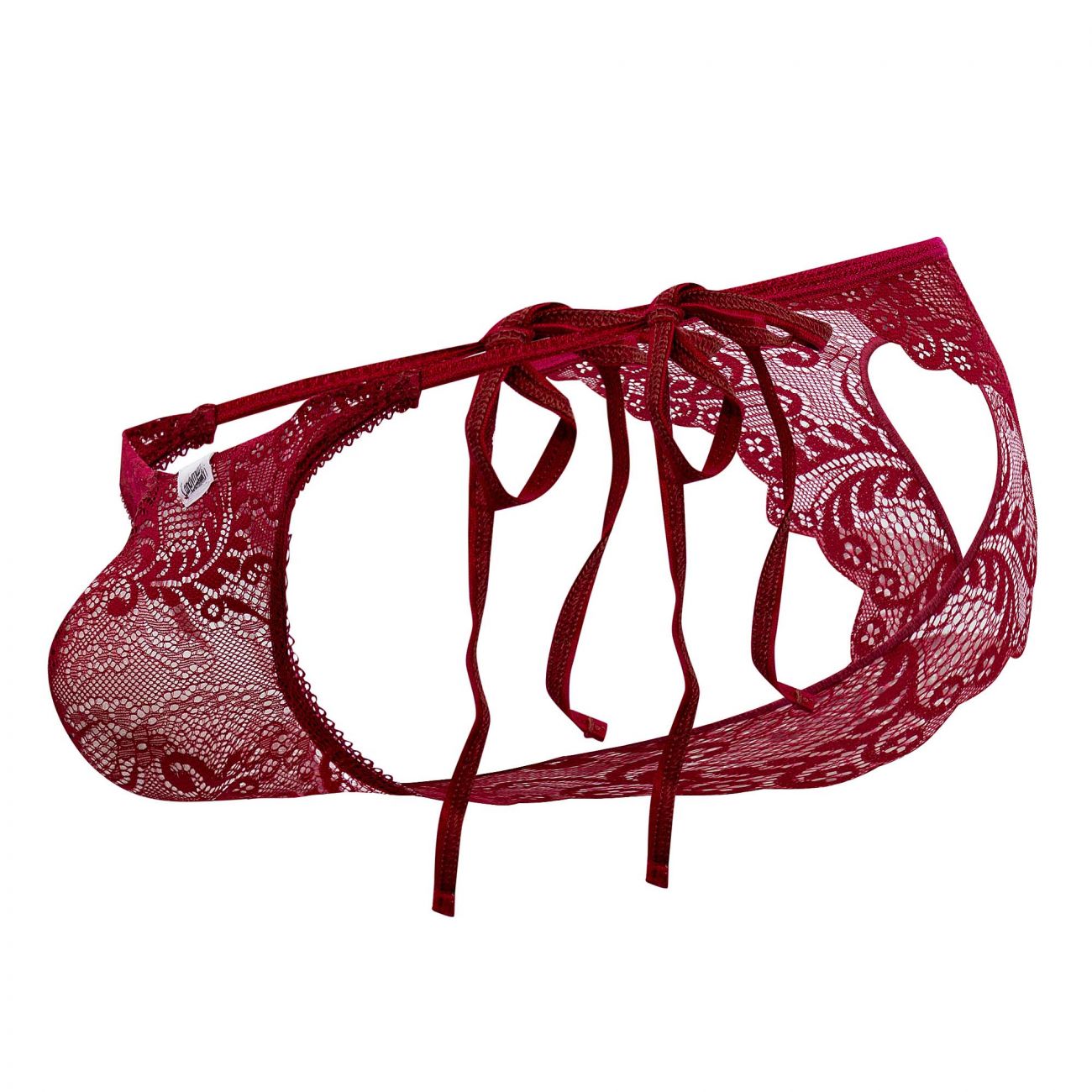 CandyMan 99579 Lace Heart Bikini Color Burgundy - DealByEthan.gay loves CandyMan