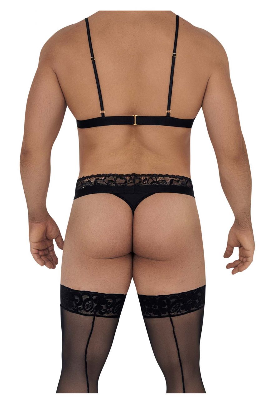 CandyMan 99581 Harness-Thongs Outfit Color Black - DealByEthan.gay loves CandyMan