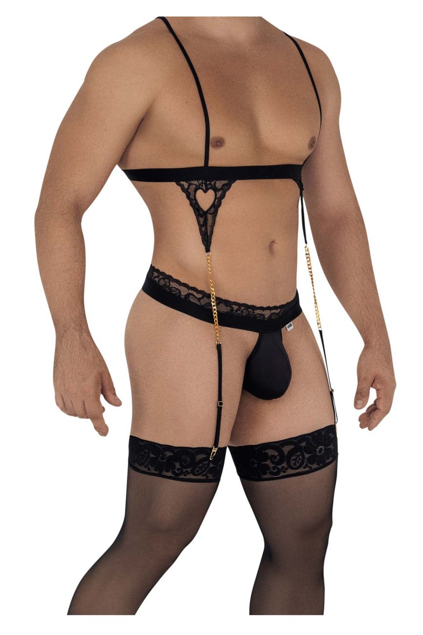 CandyMan 99581 Harness-Thongs Outfit Color Black - DealByEthan.gay loves CandyMan