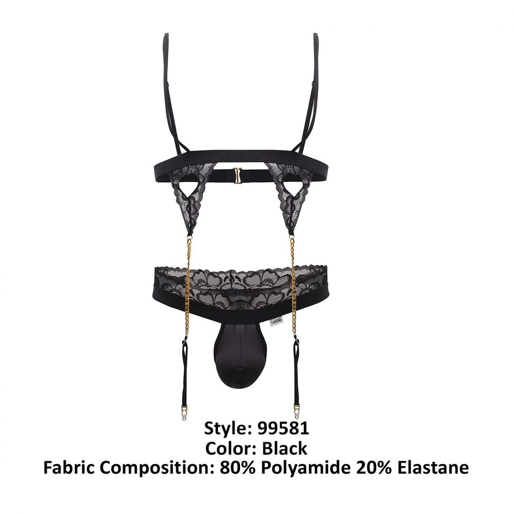 CandyMan 99581 Harness-Thongs Outfit Color Black - DealByEthan.gay loves CandyMan