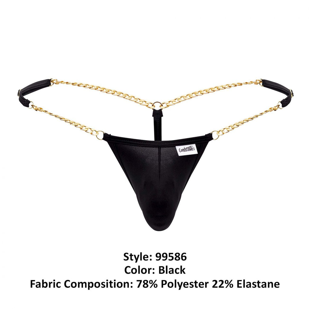 CandyMan 99586 Chain G-String Color Black - DealByEthan.gay loves CandyMan