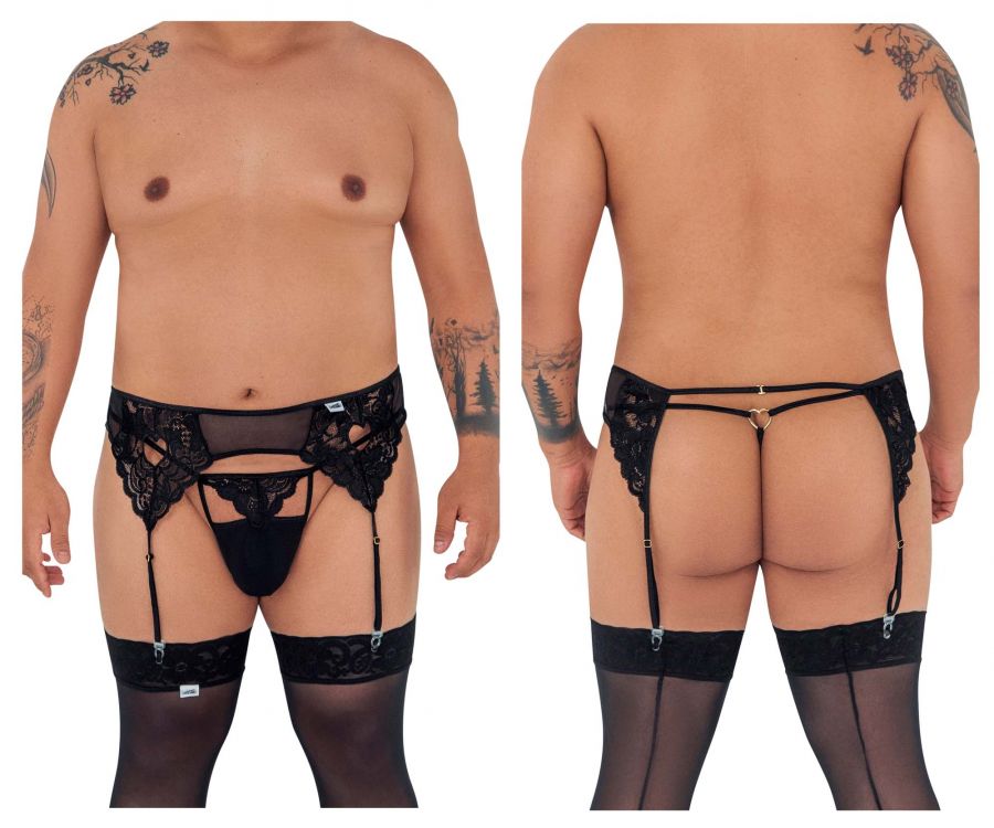 CandyMan 99589X Lace Garther G-String Color Black - DealByEthan.gay loves CandyMan