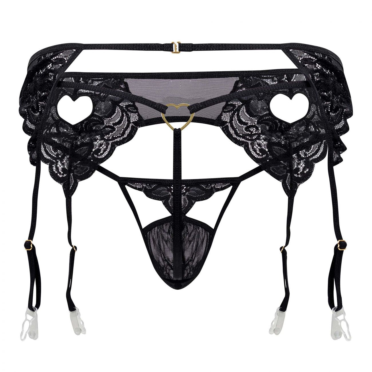 CandyMan 99589X Lace Garther G-String Color Black - DealByEthan.gay loves CandyMan