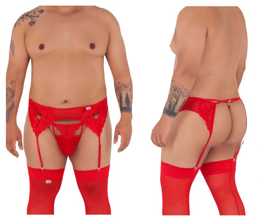 CandyMan 99589X Lace Garther G-String Color Red - DealByEthan.gay loves CandyMan