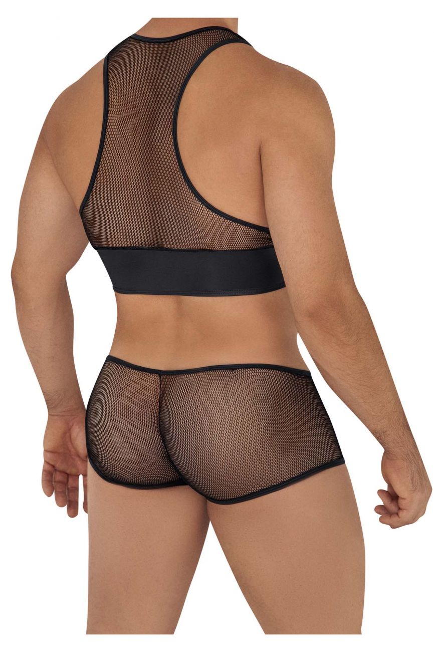 CandyMan 99590 Mesh Top-Trunks Outfit Color Black - DealByEthan.gay loves CandyMan