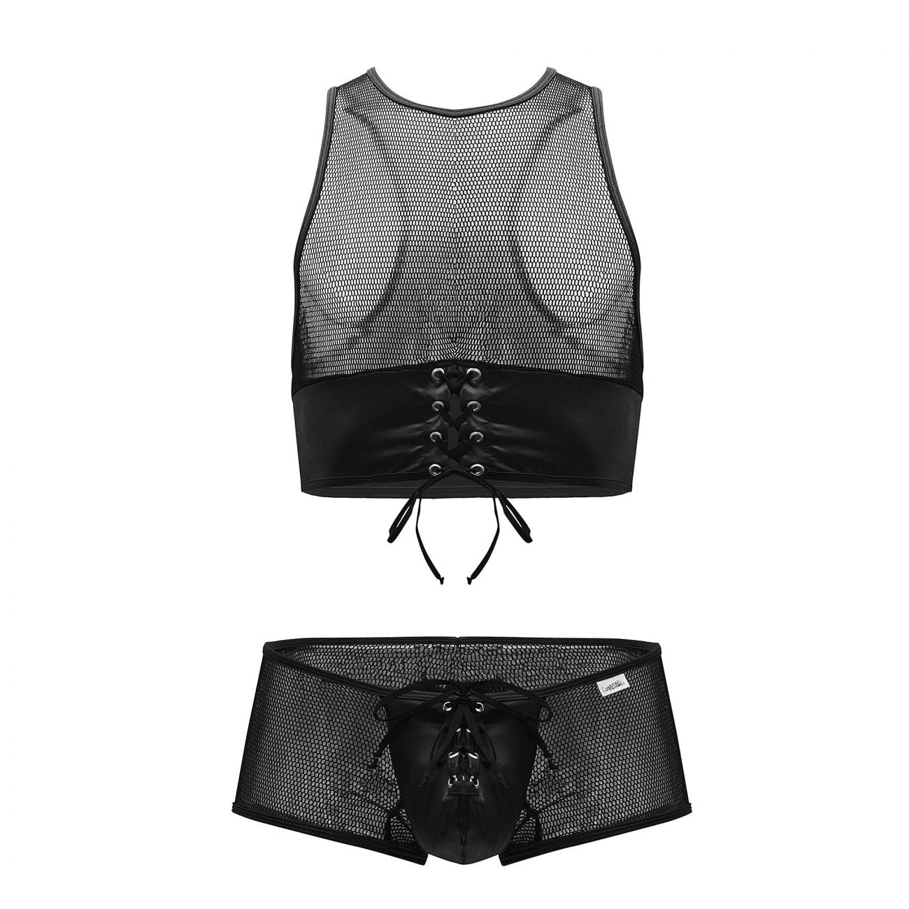 CandyMan 99590 Mesh Top-Trunks Outfit Color Black - DealByEthan.gay loves CandyMan