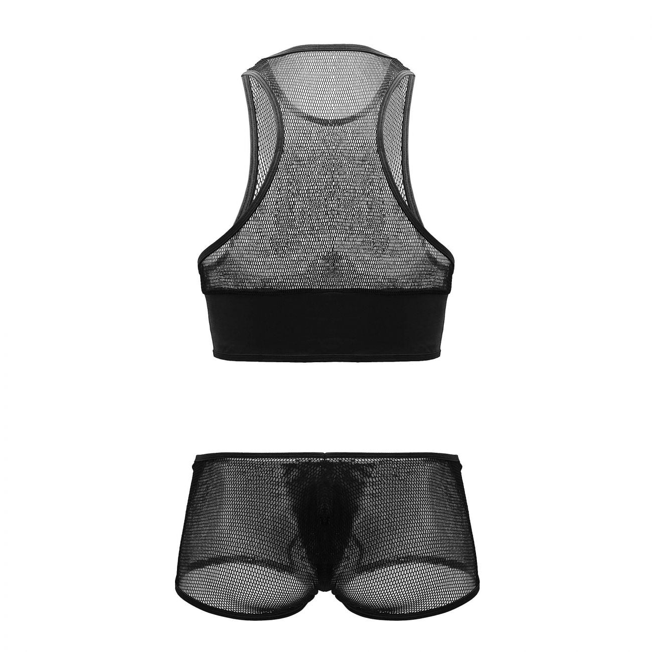 CandyMan 99590 Mesh Top-Trunks Outfit Color Black - DealByEthan.gay loves CandyMan