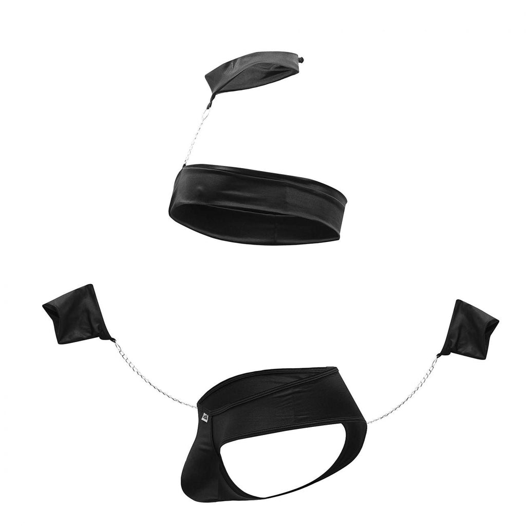 CandyMan 99592 Harness-Thongs Outfit Color Black - DealByEthan.gay loves CandyMan