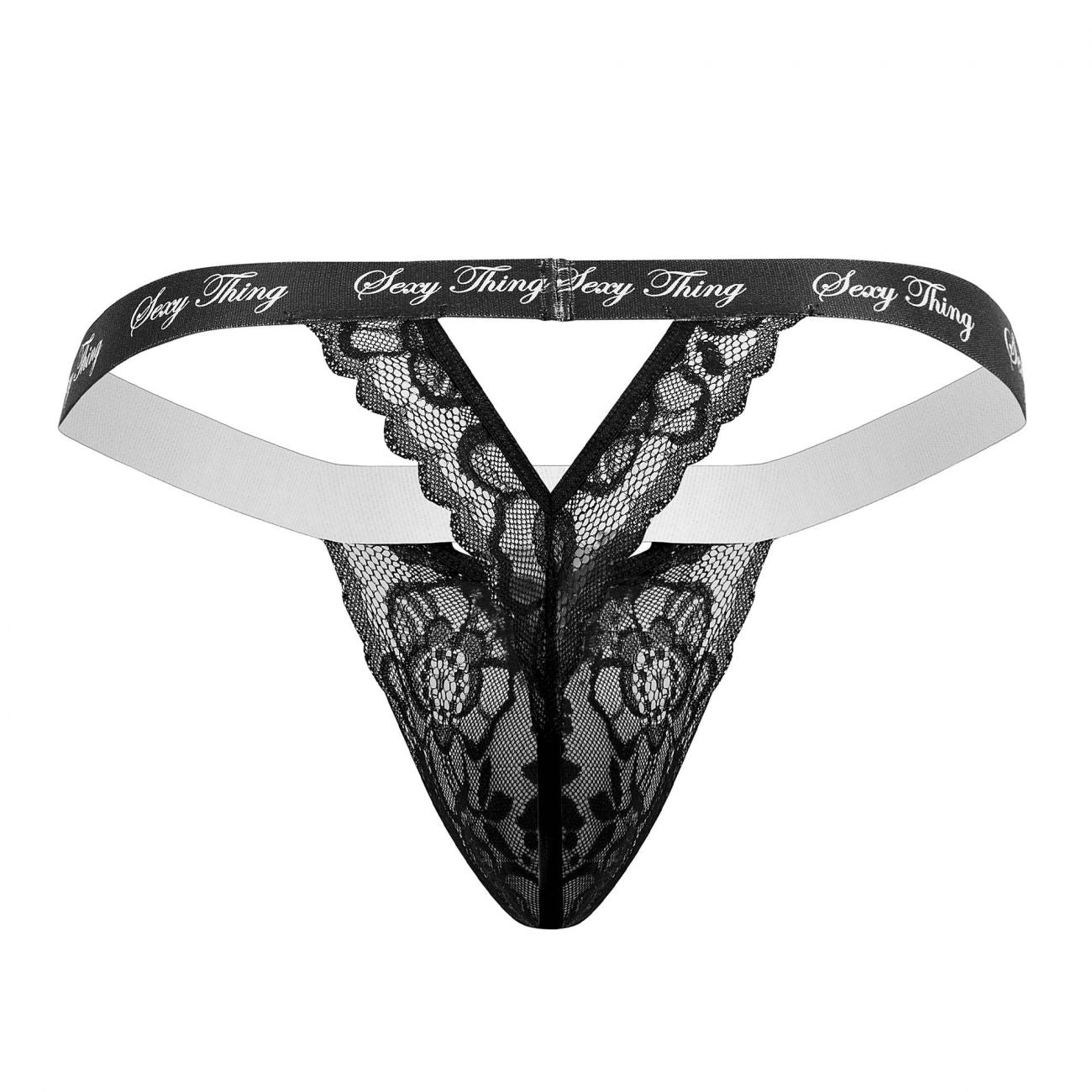 CandyMan 99594 Sexy Thing Lace Thongs Color Black - DealByEthan.gay loves CandyMan
