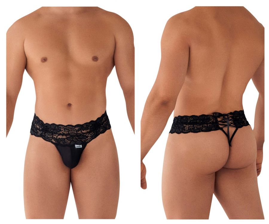 CandyMan 99595 Lace Thongs Color Black - DealByEthan.gay loves CandyMan