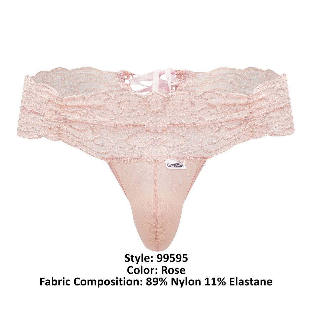 CandyMan 99595 Lace Thongs Color Rose - DealByEthan.gay loves CandyMan