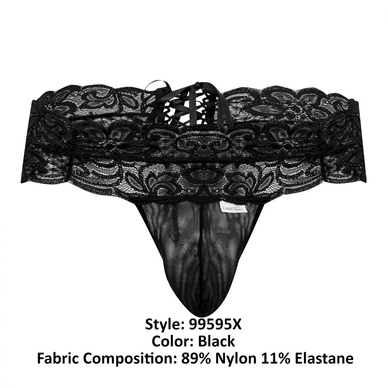 CandyMan 99595X Lace Thongs Color Black - DealByEthan.gay loves CandyMan