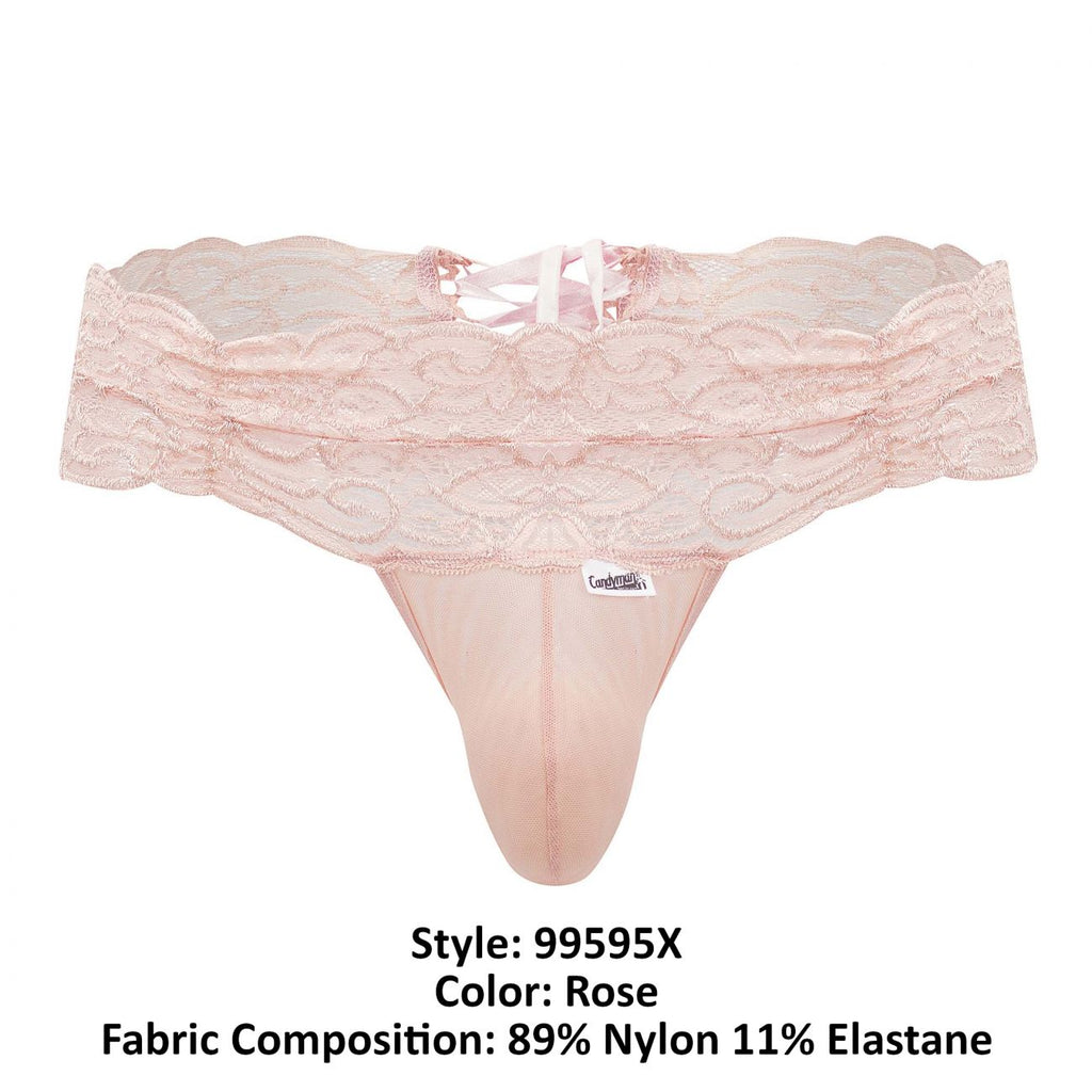 CandyMan 99595X Lace Thongs Color Rose - DealByEthan.gay loves CandyMan
