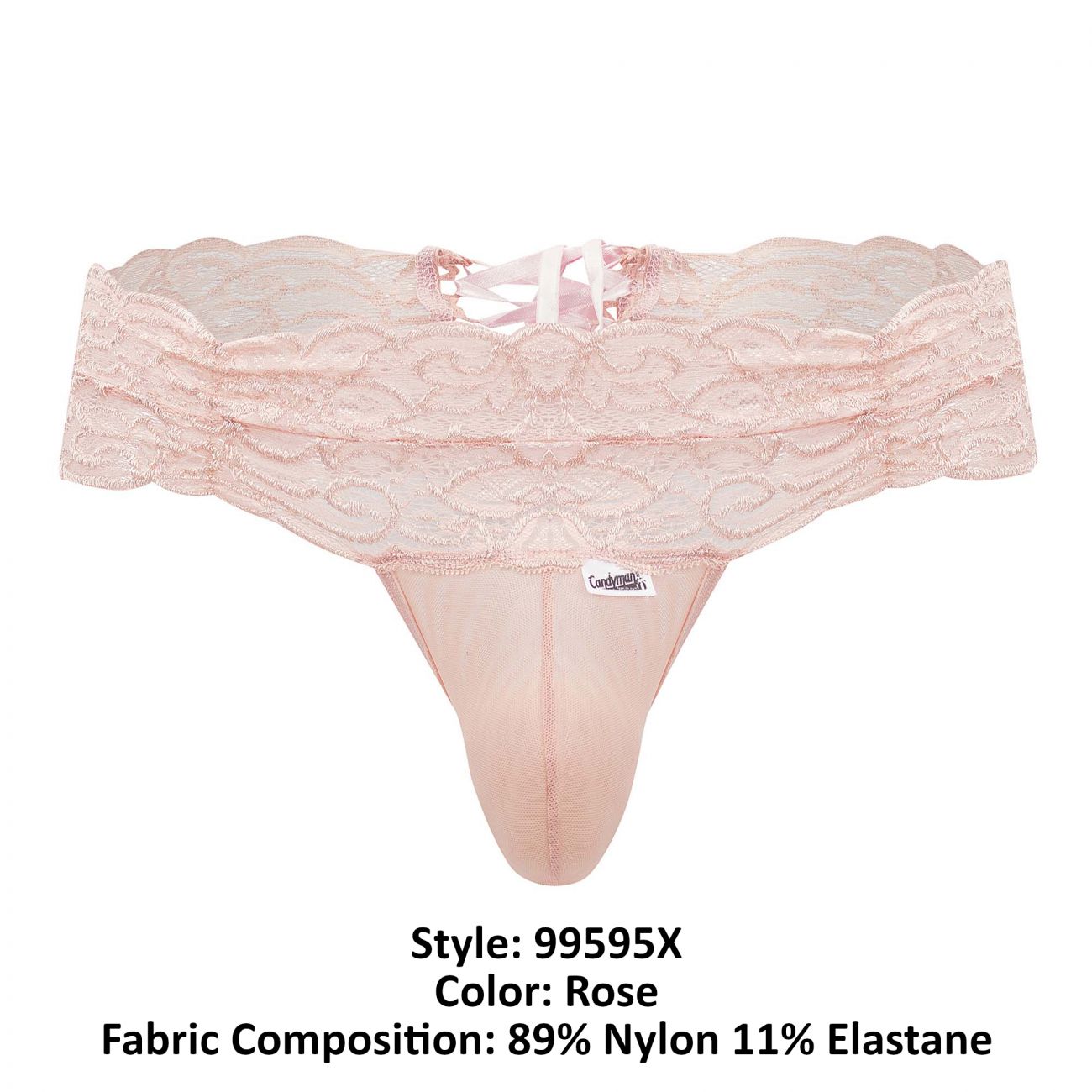 CandyMan 99595X Lace Thongs Color Rose - DealByEthan.gay loves CandyMan