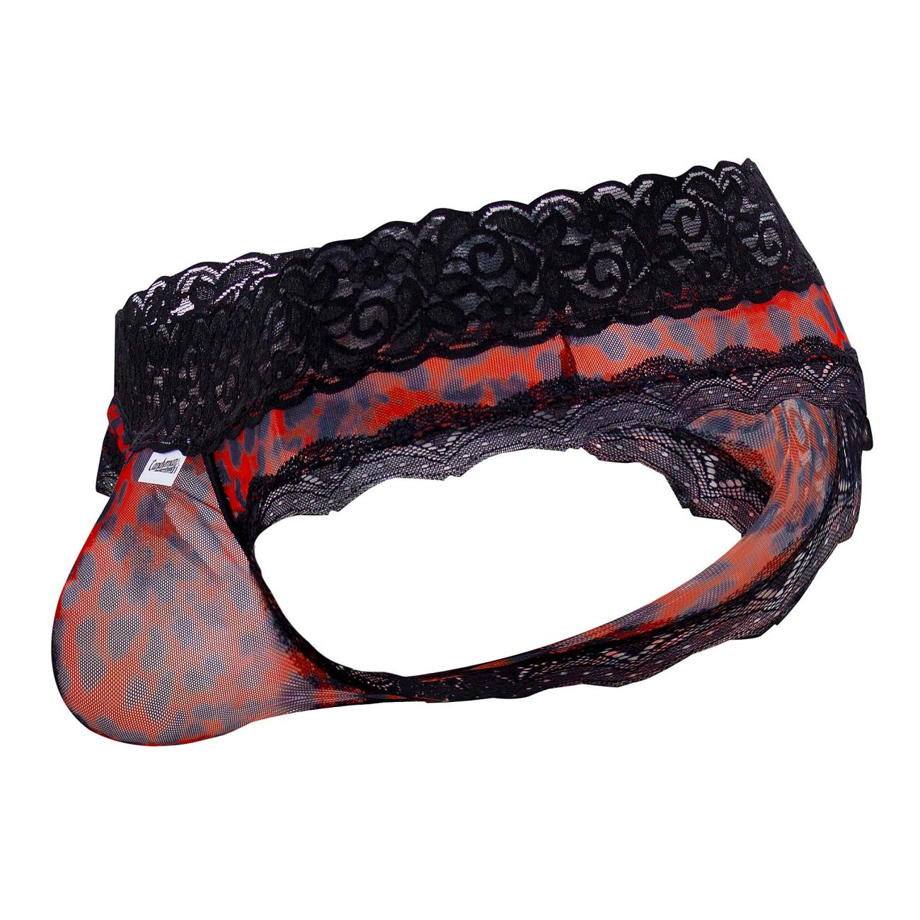 CandyMan 99596 Mesh-Lace Thongs Color Leopard Print - DealByEthan.gay loves CandyMan