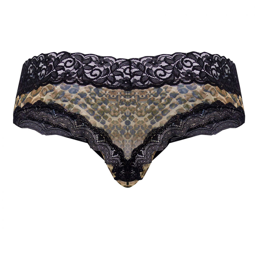 CandyMan 99596 Mesh-Lace Thongs Color Snake Print - DealByEthan.gay loves CandyMan