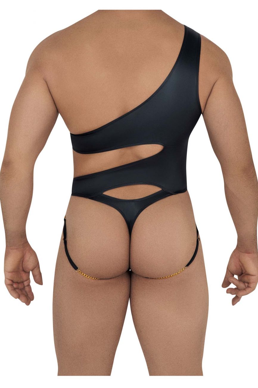 CandyMan 99597 One Shoulder Bodysuit Color Black - DealByEthan.gay loves CandyMan