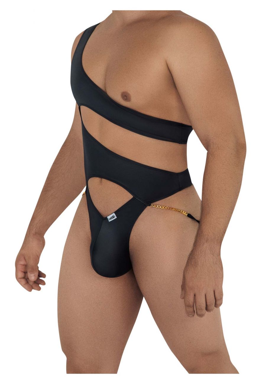 CandyMan 99597 One Shoulder Bodysuit Color Black - DealByEthan.gay loves CandyMan