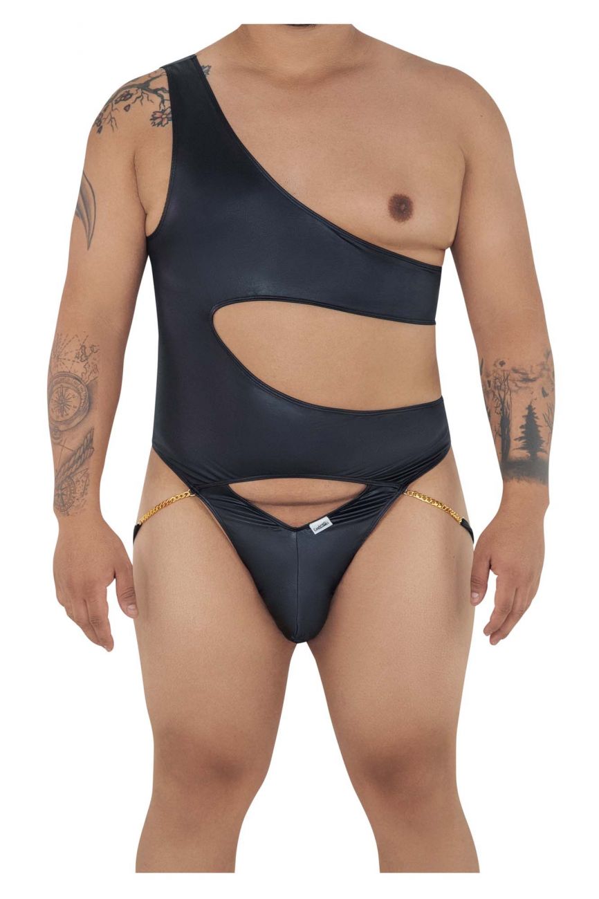 CandyMan 99597X One Shoulder Bodysuit Color Black - DealByEthan.gay loves CandyMan