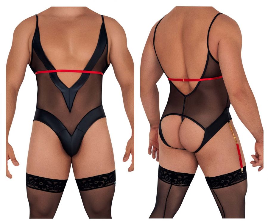 CandyMan 99600 Mesh Bodysuit Color Black - DealByEthan.gay loves CandyMan