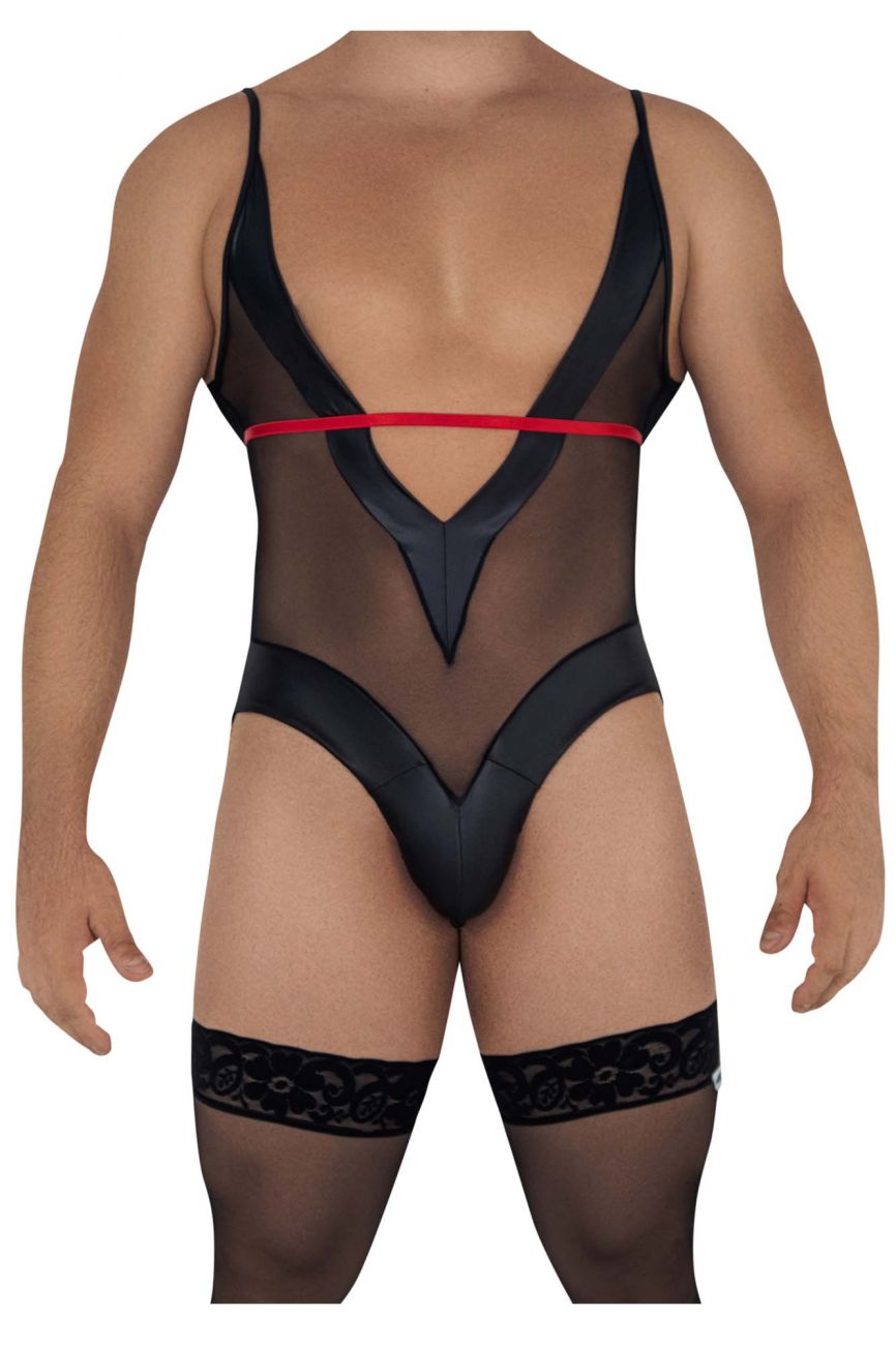 CandyMan 99600 Mesh Bodysuit Color Black - DealByEthan.gay loves CandyMan