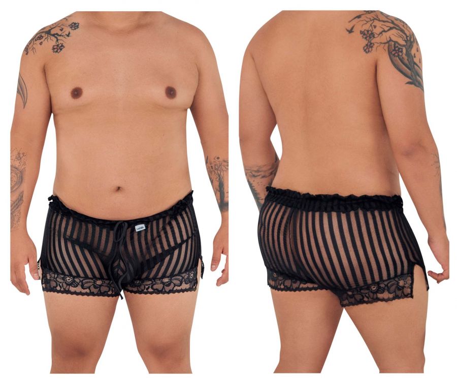 CandyMan 99601X Lounge Pajama Shorts Color Black - DealByEthan.gay loves CandyMan
