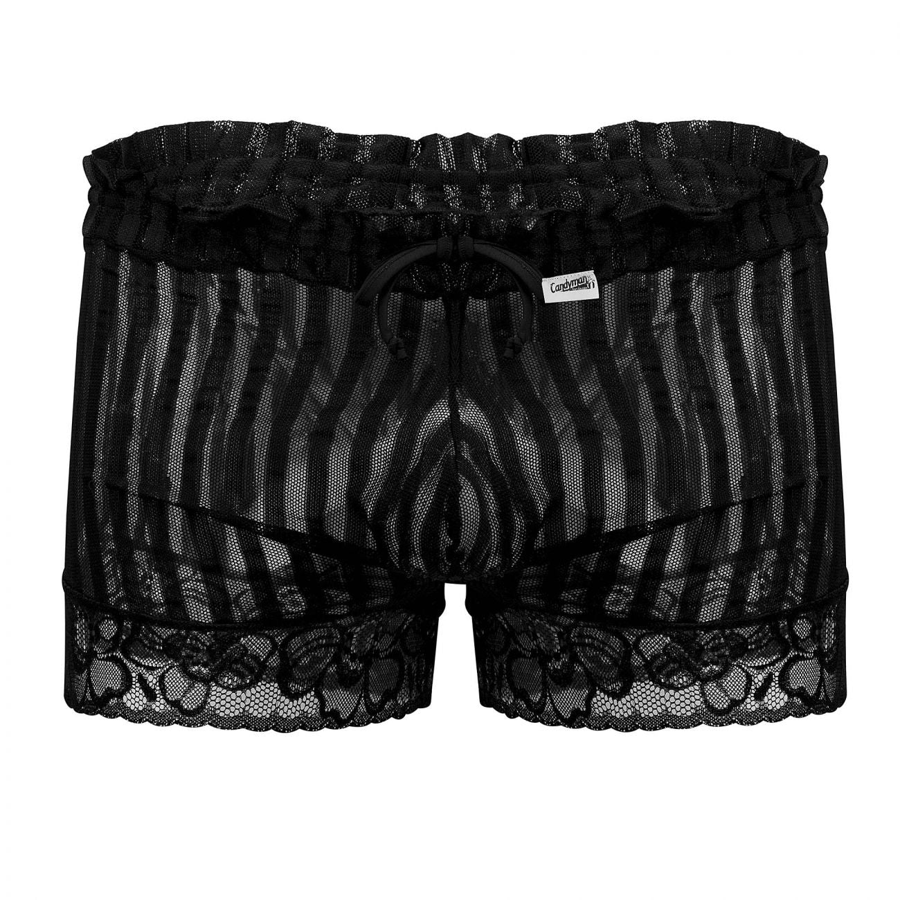 CandyMan 99601X Lounge Pajama Shorts Color Black - DealByEthan.gay loves CandyMan