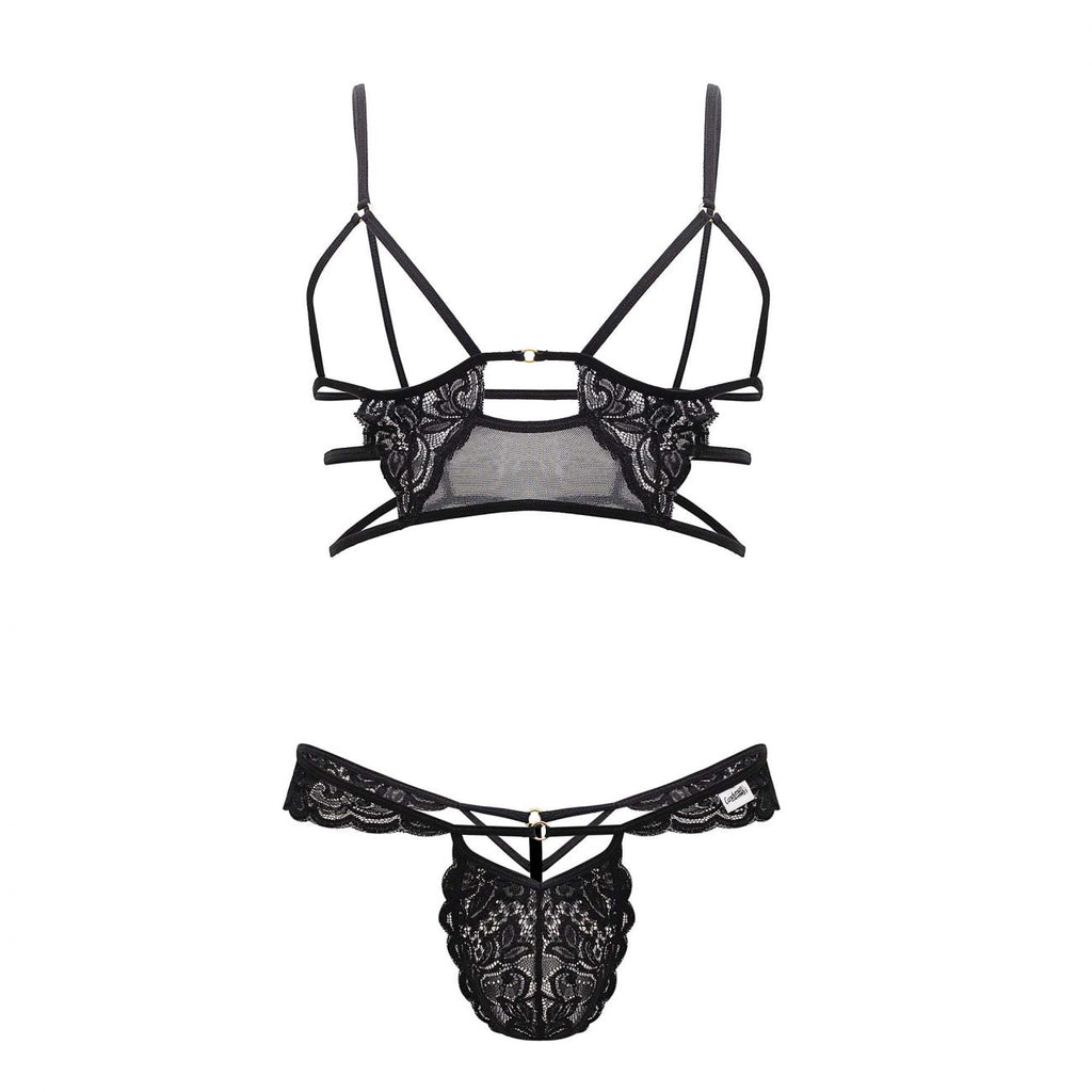 CandyMan 99604 Harness-Thongs Outfit Color Black - DealByEthan.gay loves CandyMan