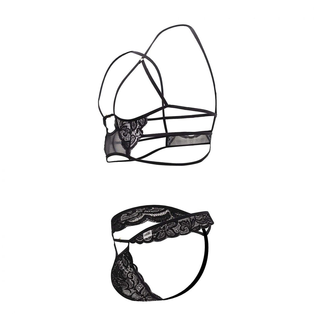 CandyMan 99604 Harness-Thongs Outfit Color Black - DealByEthan.gay loves CandyMan