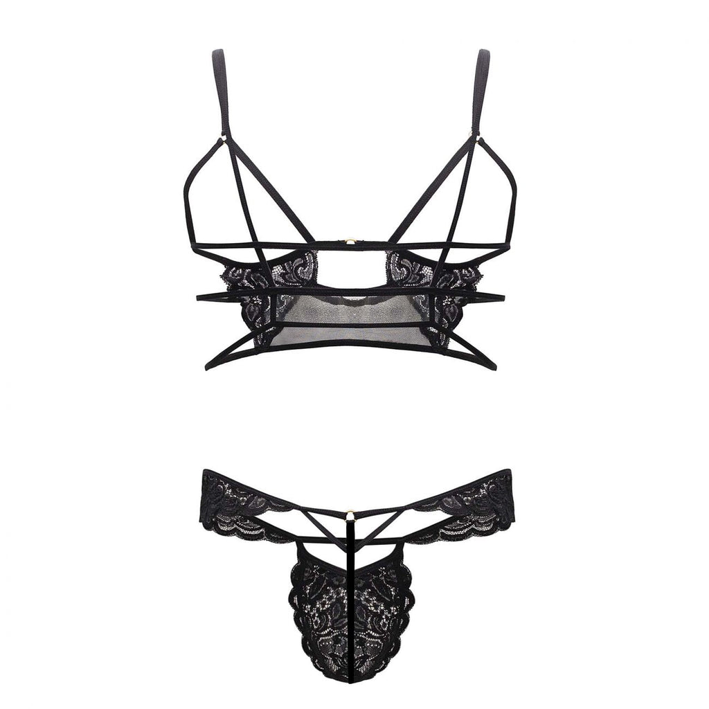 CandyMan 99604 Harness-Thongs Outfit Color Black - DealByEthan.gay loves CandyMan