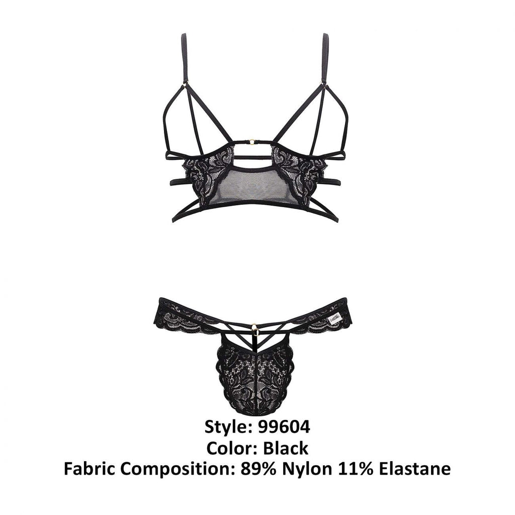 CandyMan 99604 Harness-Thongs Outfit Color Black - DealByEthan.gay loves CandyMan