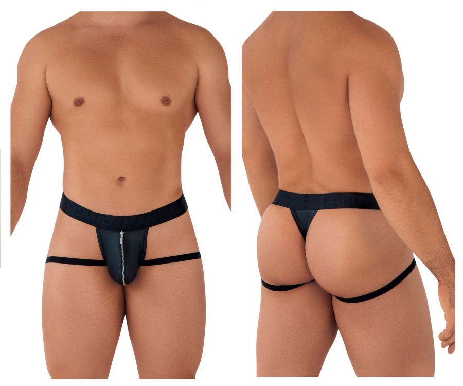 CandyMan 99608 Zipper Jockstrap Color Black - DealByEthan.gay loves CandyMan