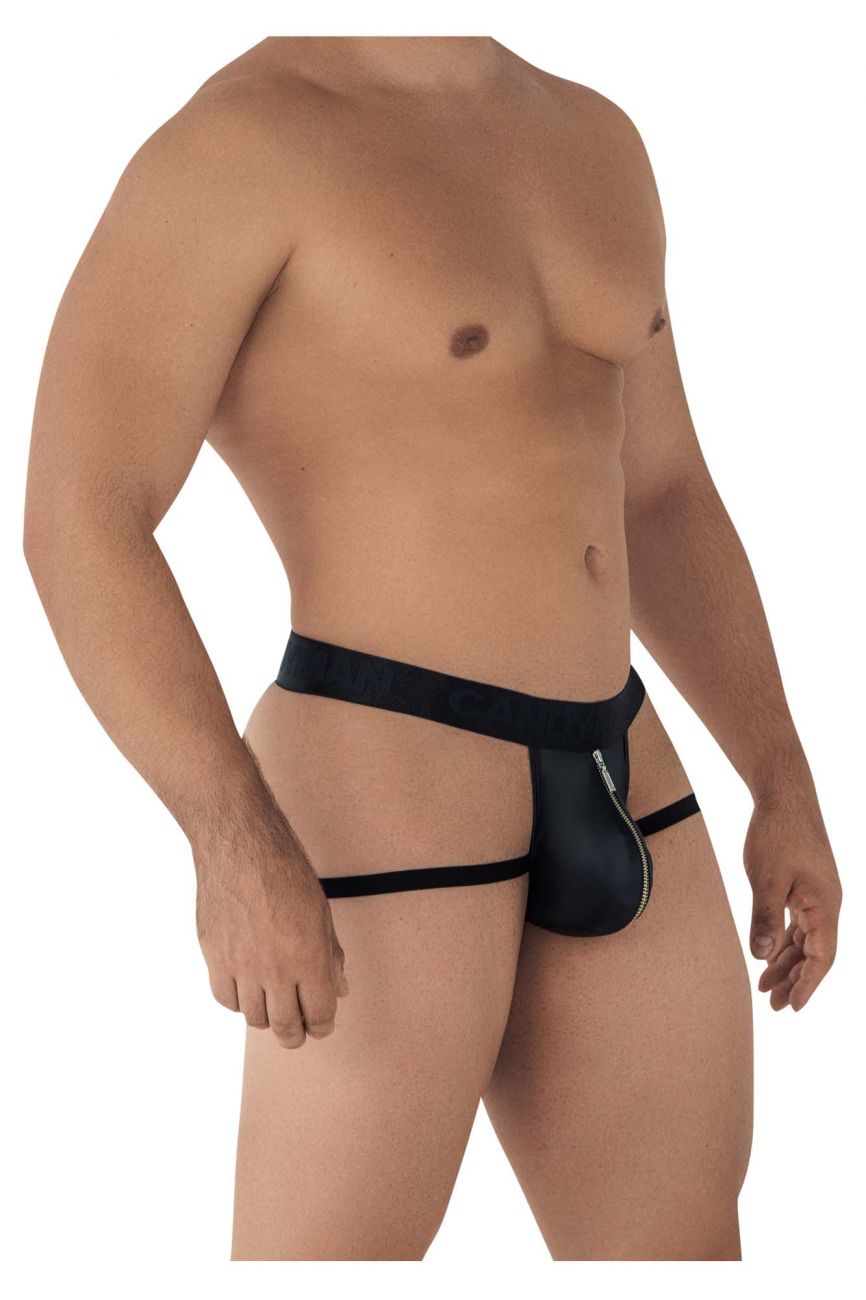 CandyMan 99608 Zipper Jockstrap Color Black - DealByEthan.gay loves CandyMan