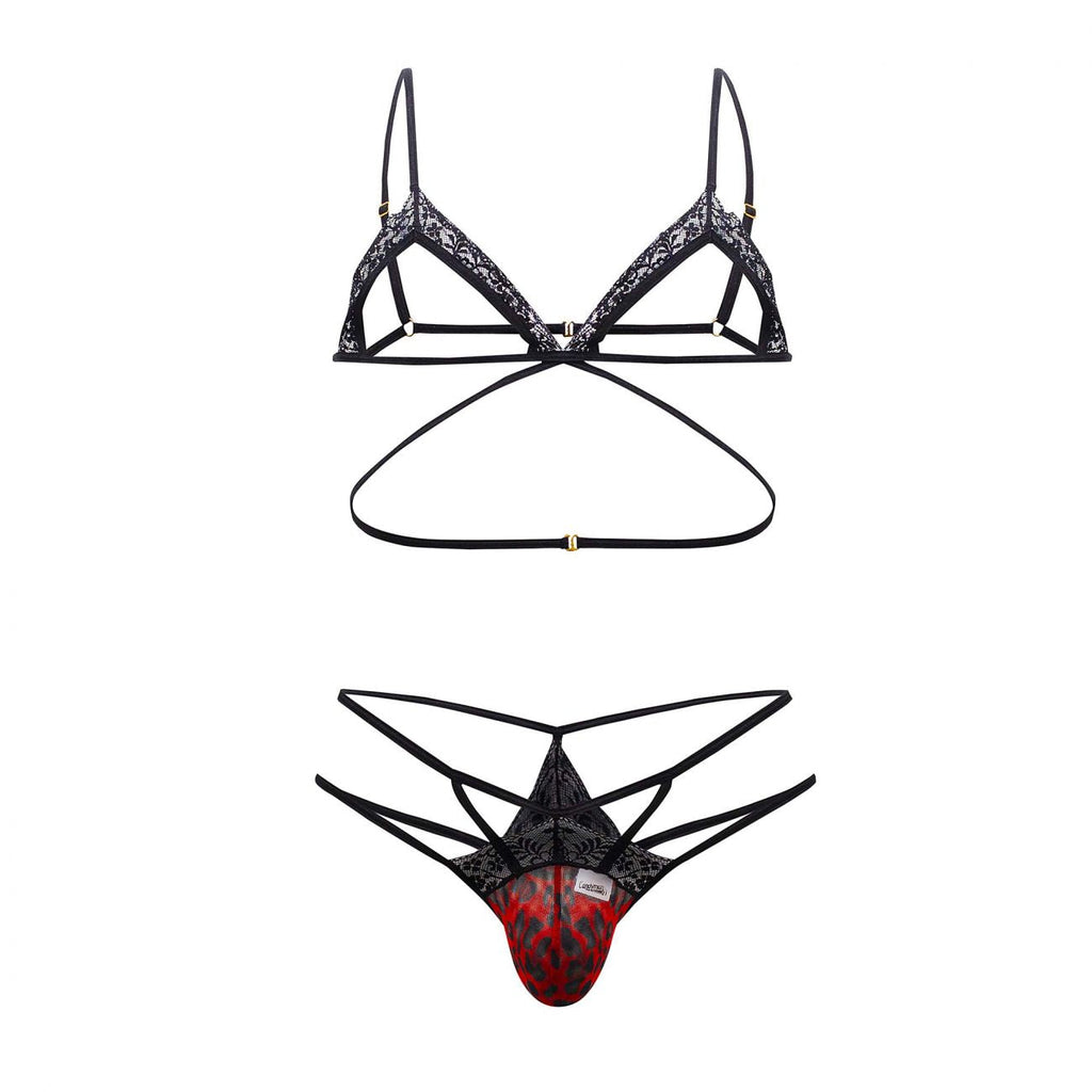 CandyMan 99610 Harness Thong Outfit Color Leopard Print - DealByEthan.gay loves CandyMan