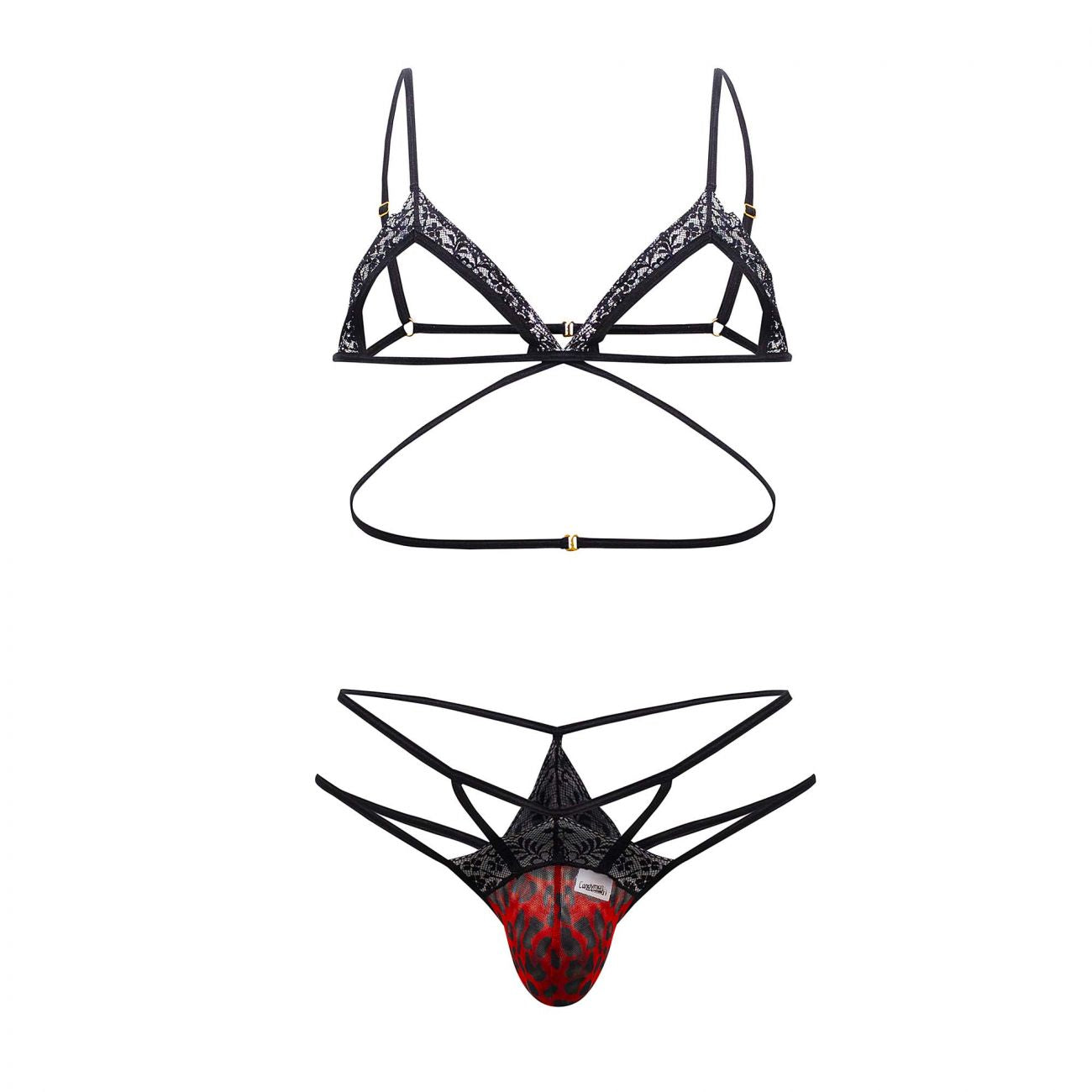 CandyMan 99610 Harness Thong Outfit Color Leopard Print - DealByEthan.gay loves CandyMan