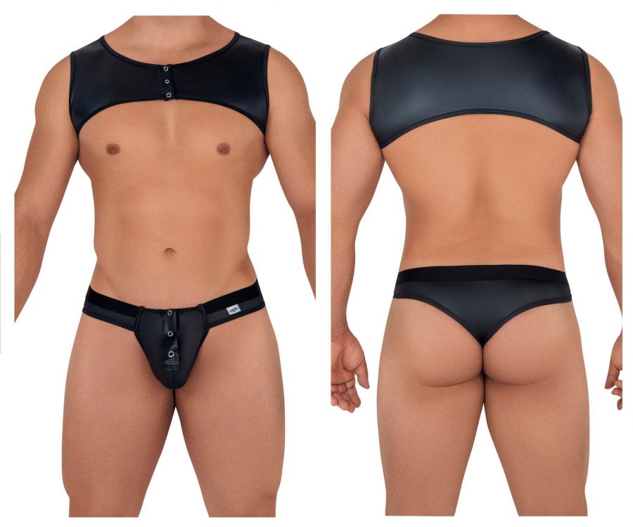 CandyMan 99612 Harness Thong Outfit Color Black - DealByEthan.gay loves CandyMan