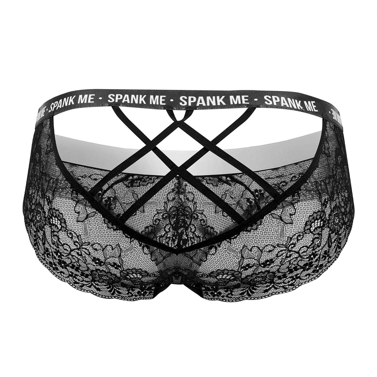 CandyMan 99615X Spank Me Lace Briefs Color Black - DealByEthan.gay loves CandyMan