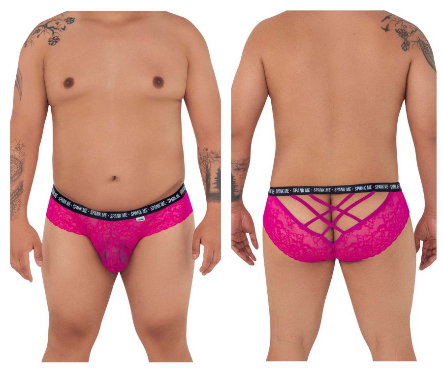 CandyMan 99615X Spank Me Lace Briefs Color Pink - DealByEthan.gay loves CandyMan