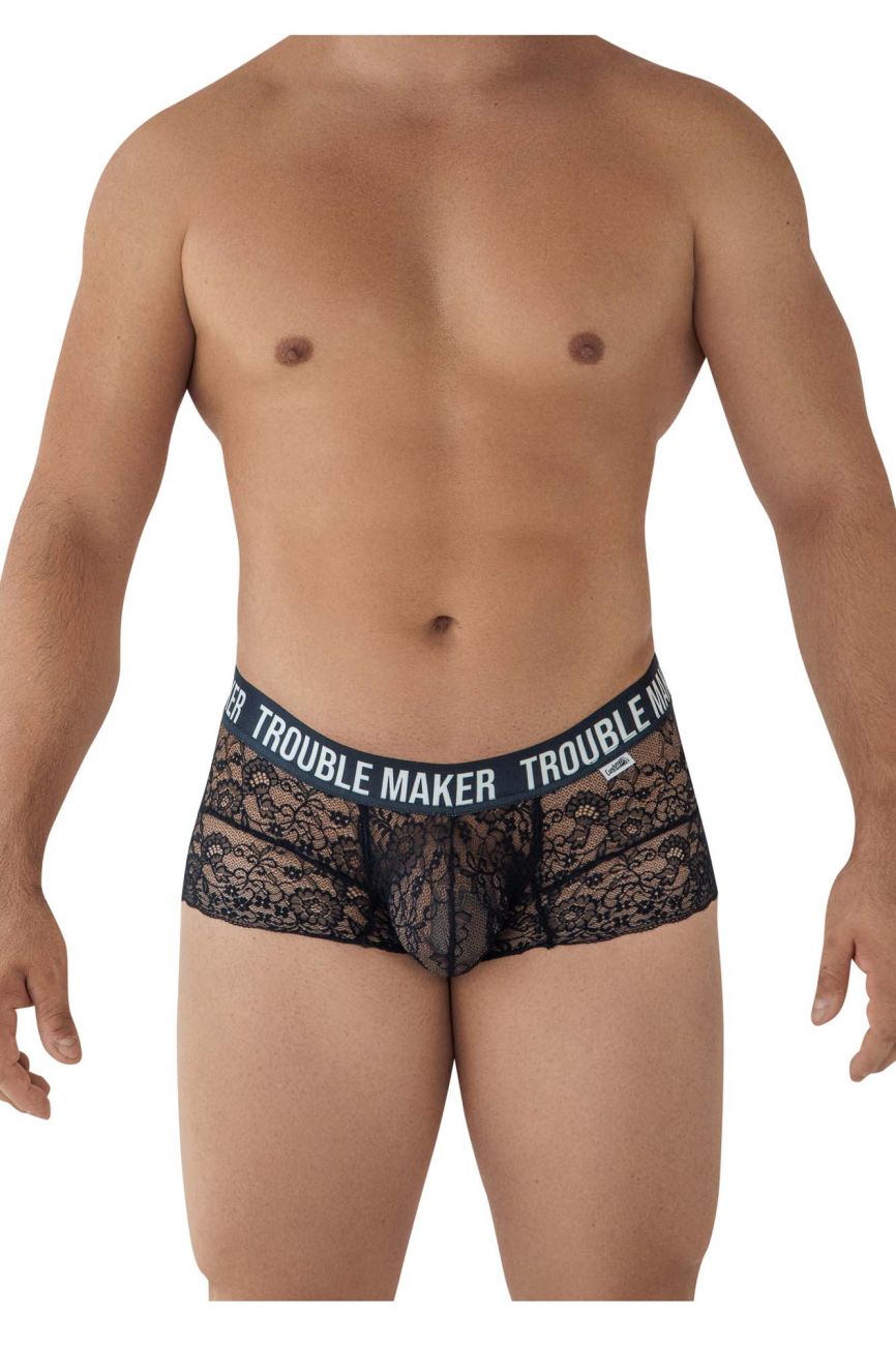 CandyMan 99616 Trouble Maker Lace Trunks Color Black - DealByEthan.gay loves CandyMan