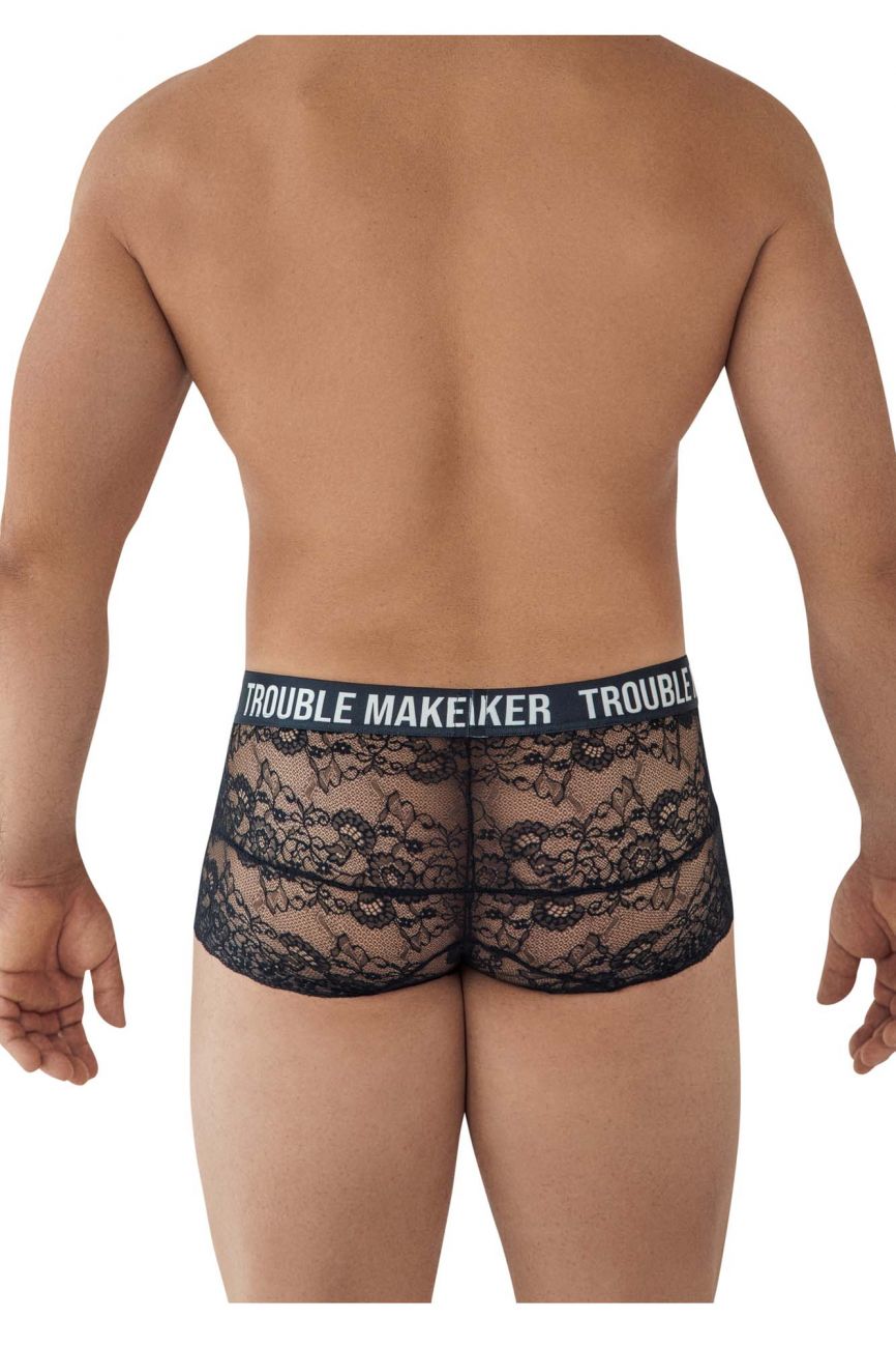 CandyMan 99616 Trouble Maker Lace Trunks Color Black - DealByEthan.gay loves CandyMan