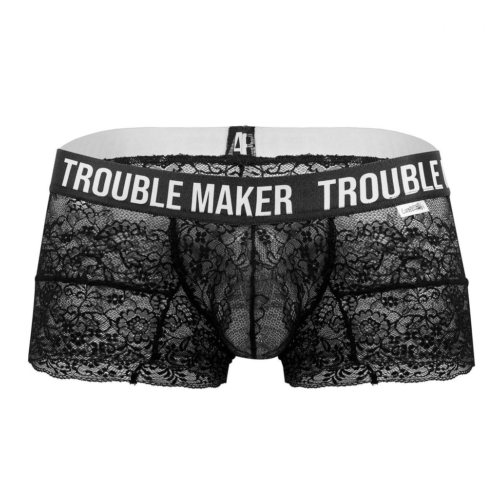 CandyMan 99616 Trouble Maker Lace Trunks Color Black - DealByEthan.gay loves CandyMan