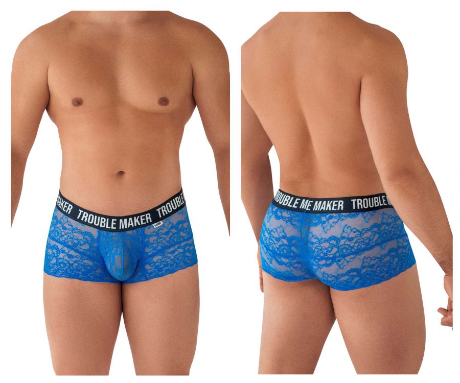 CandyMan 99616 Trouble Maker Lace Trunks Color Dark Blue - DealByEthan.gay loves CandyMan
