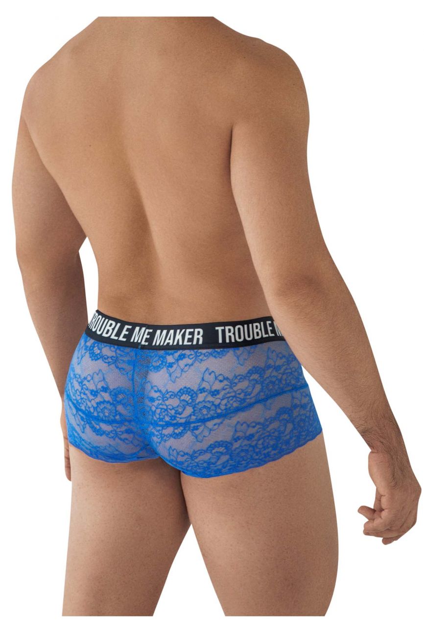 CandyMan 99616 Trouble Maker Lace Trunks Color Dark Blue - DealByEthan.gay loves CandyMan