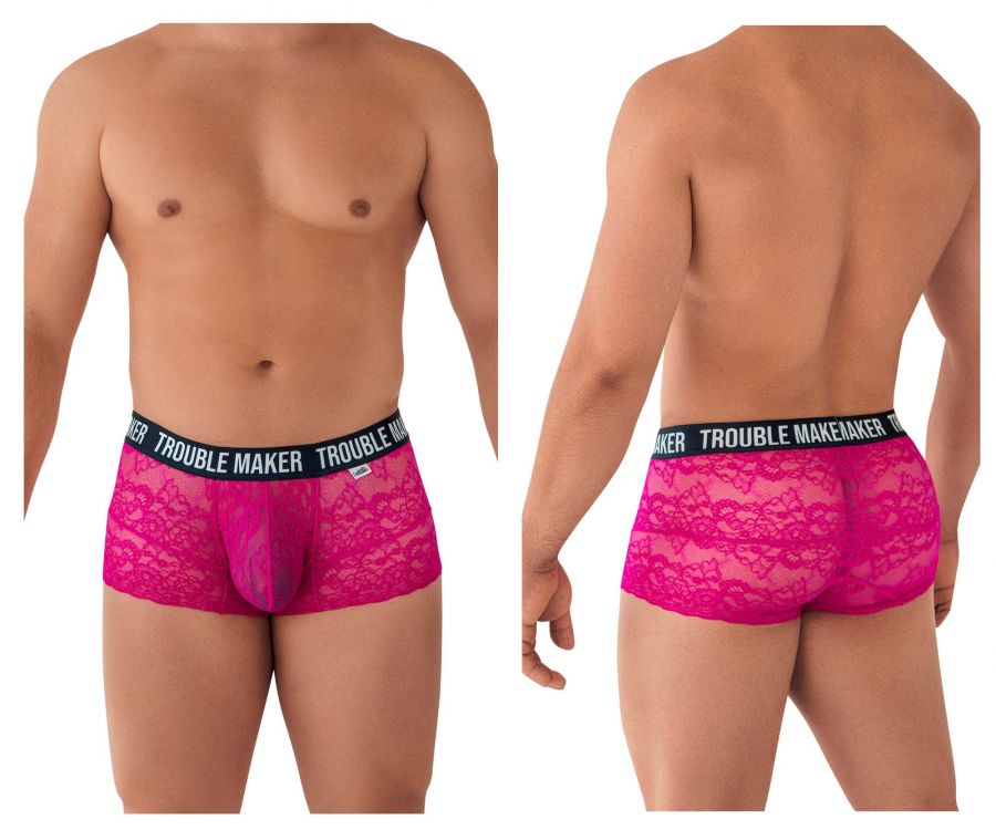 CandyMan 99616 Trouble Maker Lace Trunks Color Pink - DealByEthan.gay loves CandyMan
