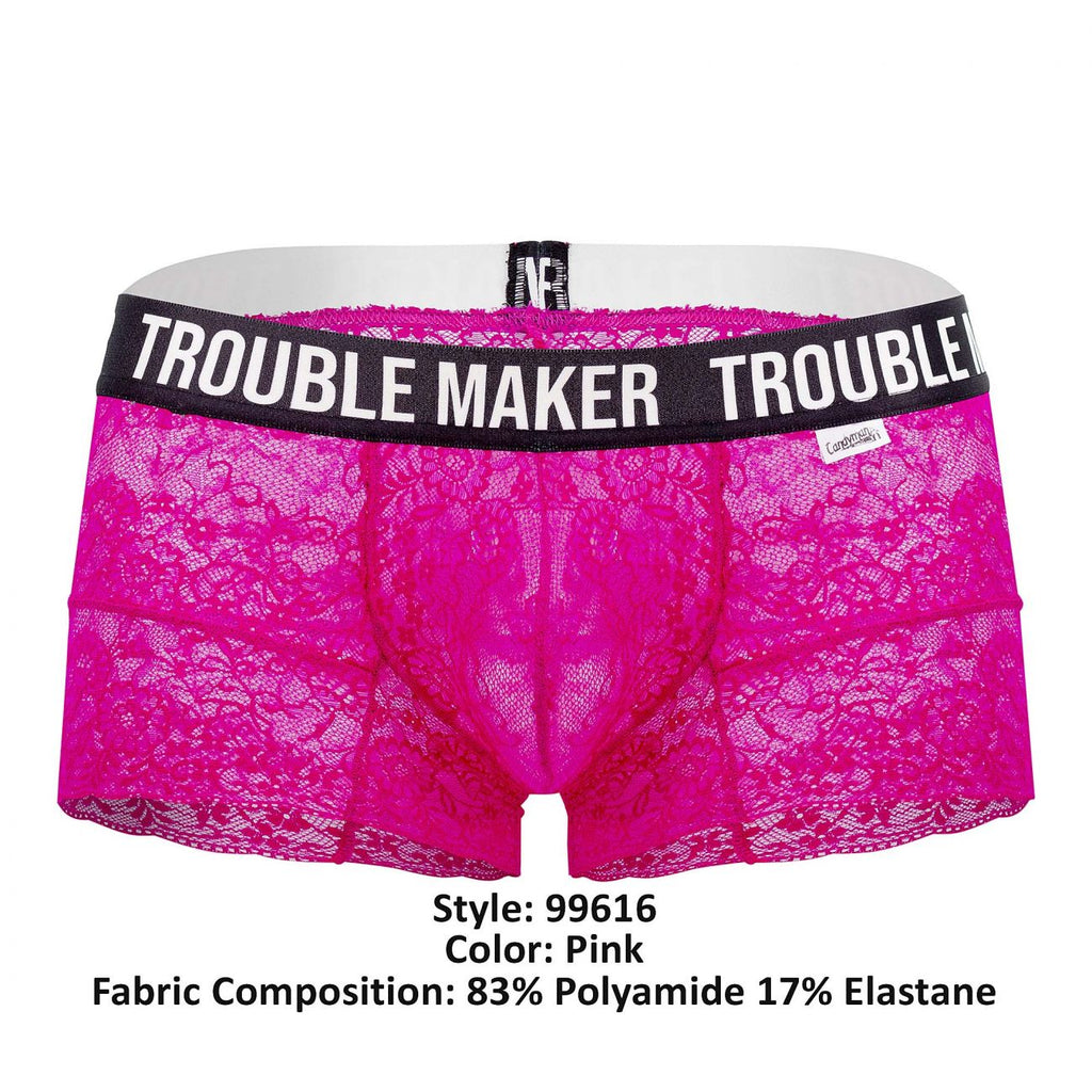 CandyMan 99616 Trouble Maker Lace Trunks Color Pink - DealByEthan.gay loves CandyMan