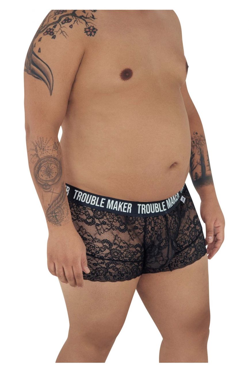 CandyMan 99616X Trouble Maker Lace Trunks Color Black - DealByEthan.gay loves CandyMan