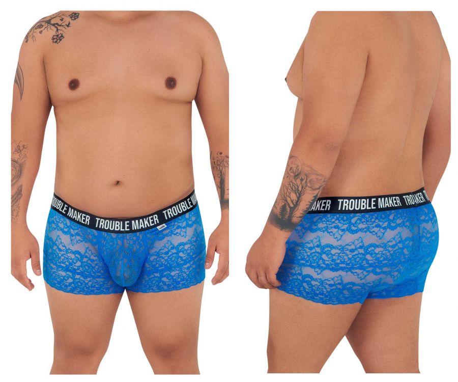 CandyMan 99616X Trouble Maker Lace Trunks Color Dark Blue - DealByEthan.gay loves CandyMan