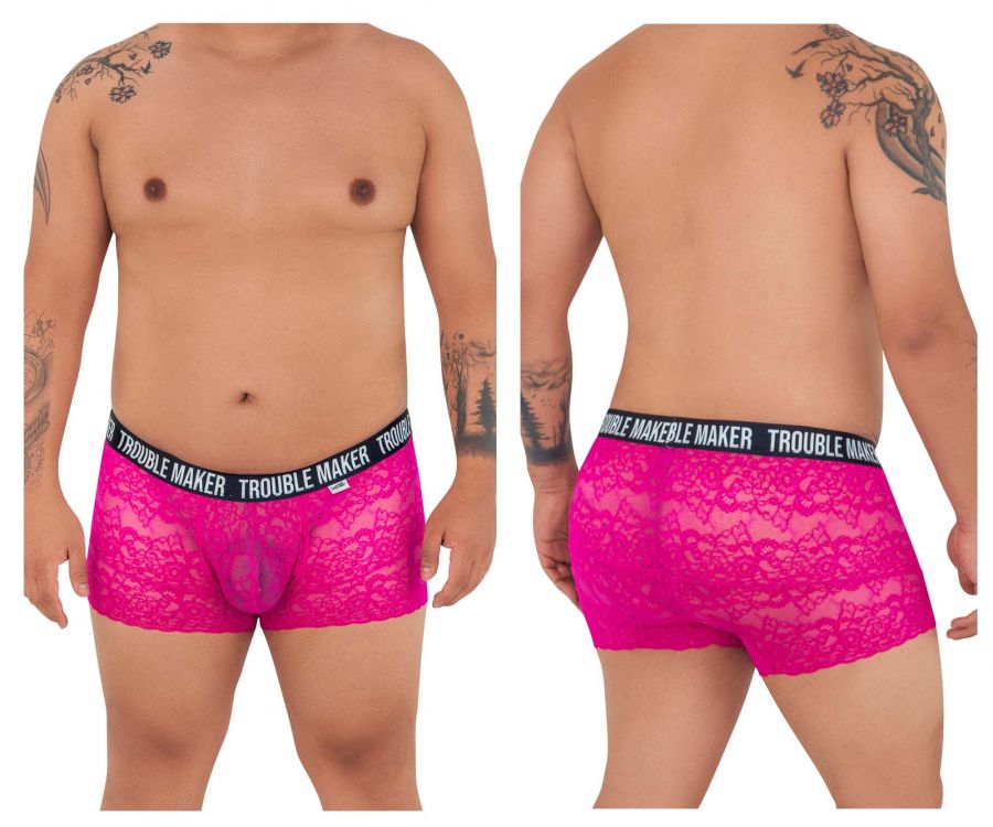 CandyMan 99616X Trouble Maker Lace Trunks Color Pink - DealByEthan.gay loves CandyMan