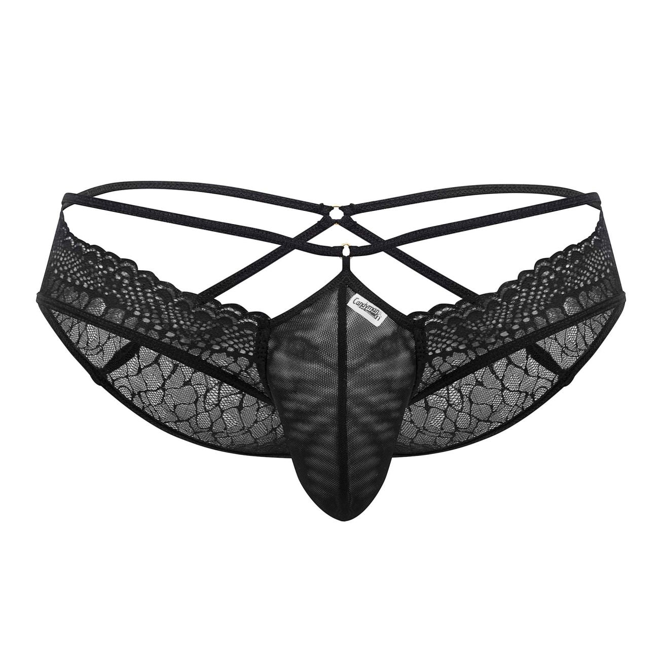 CandyMan 99624 Lace Briefs Color Black - DealByEthan.gay loves CandyMan