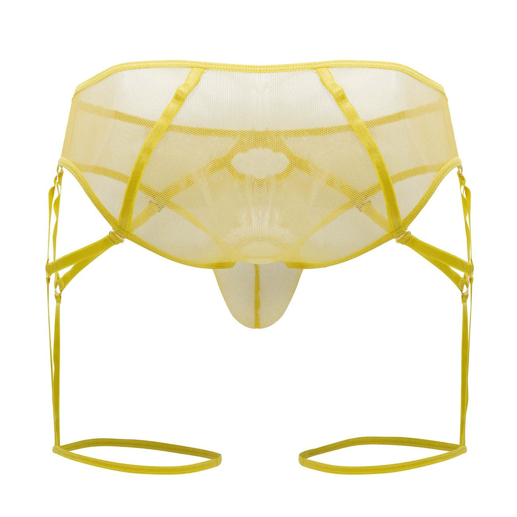 CandyMan 99625 Mesh Garter Briefs Color Yellow - DealByEthan.gay loves CandyMan